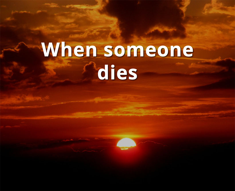 What to do when someone dies Harris & Steadman Funerals
